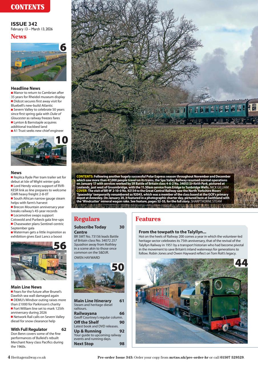 Heritage Railway Preview Pages