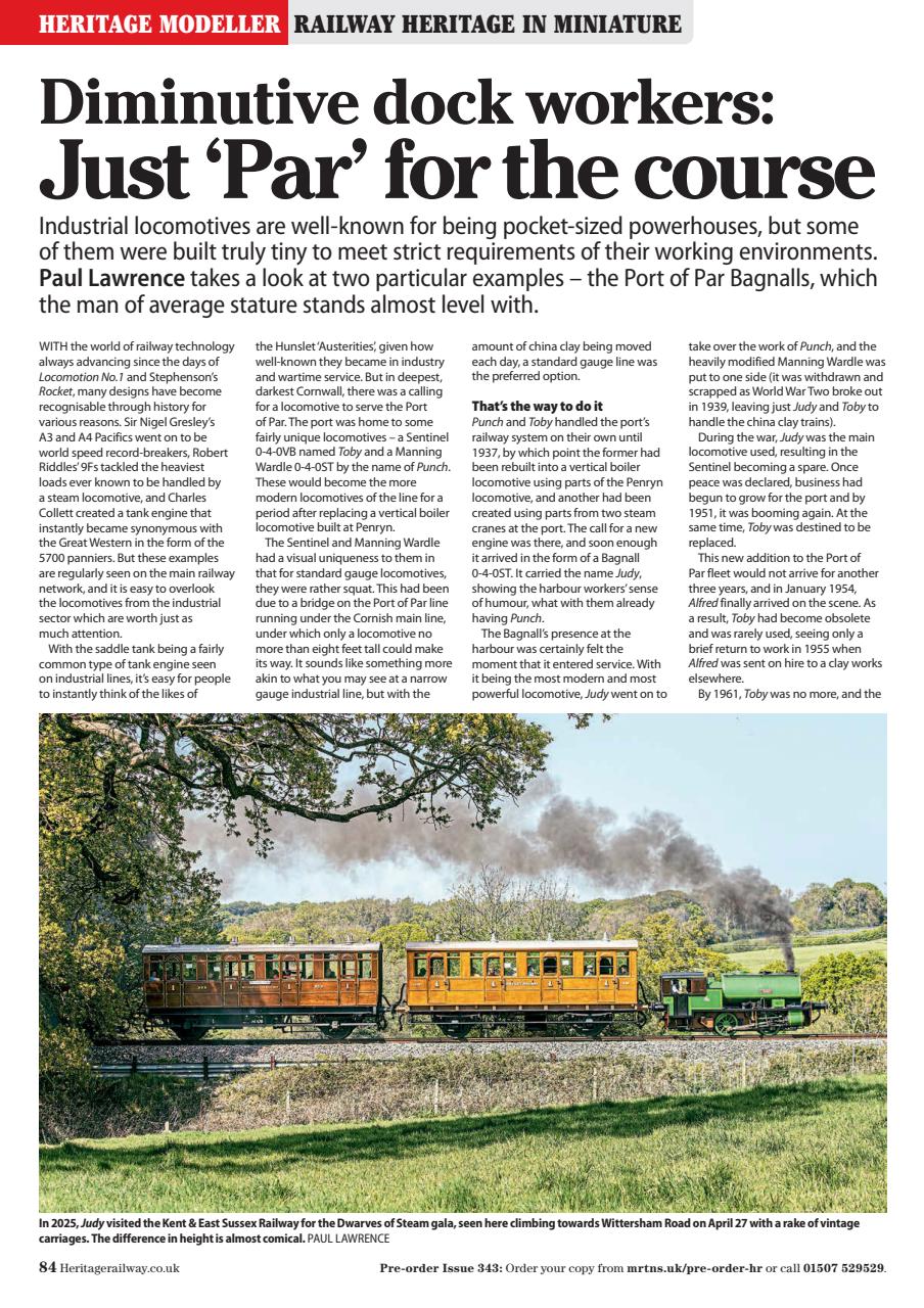 Heritage Railway Preview Pages