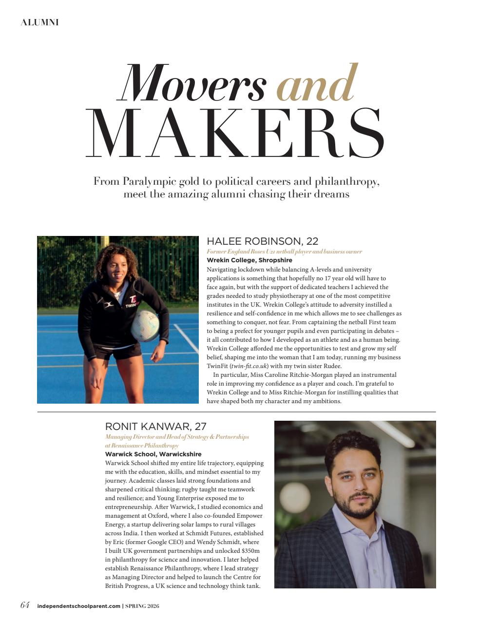 Independent School Parent Preview Pages