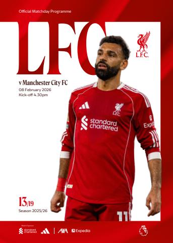 Liverpool FC Programmes issue vs Manchester City 25/26