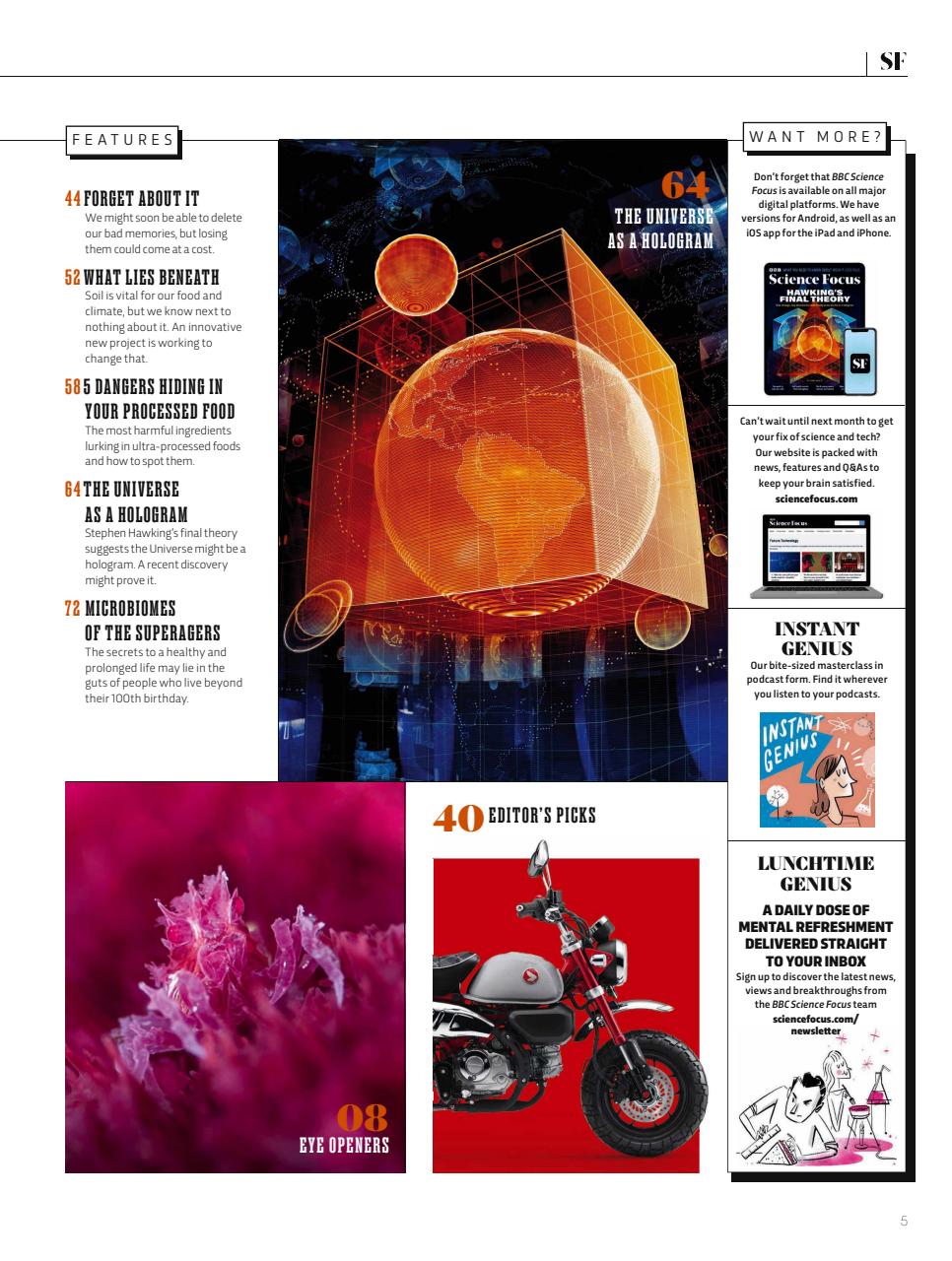 BBC Science Focus Magazine Preview Pages