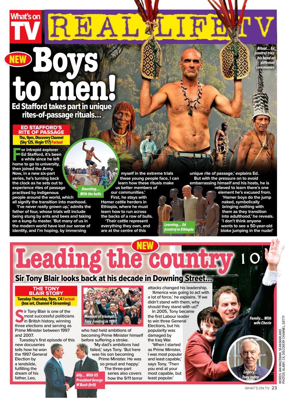 What's on TV Preview Pages