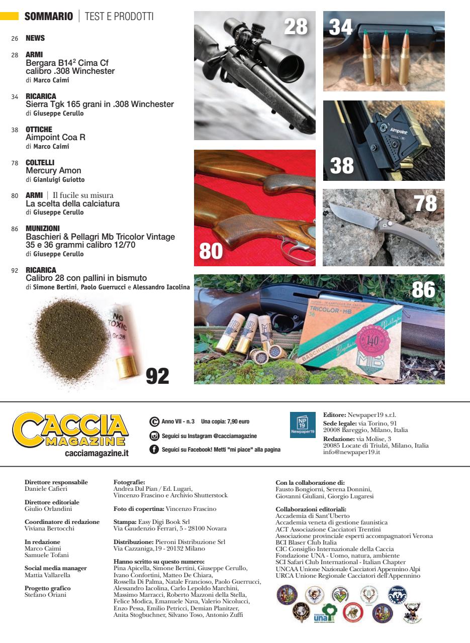 Caccia Magazine Preview Pages