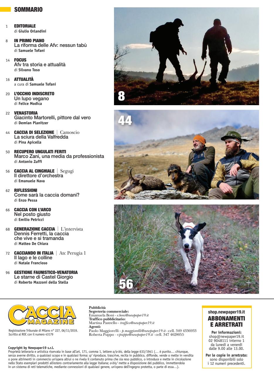 Caccia Magazine Preview Pages