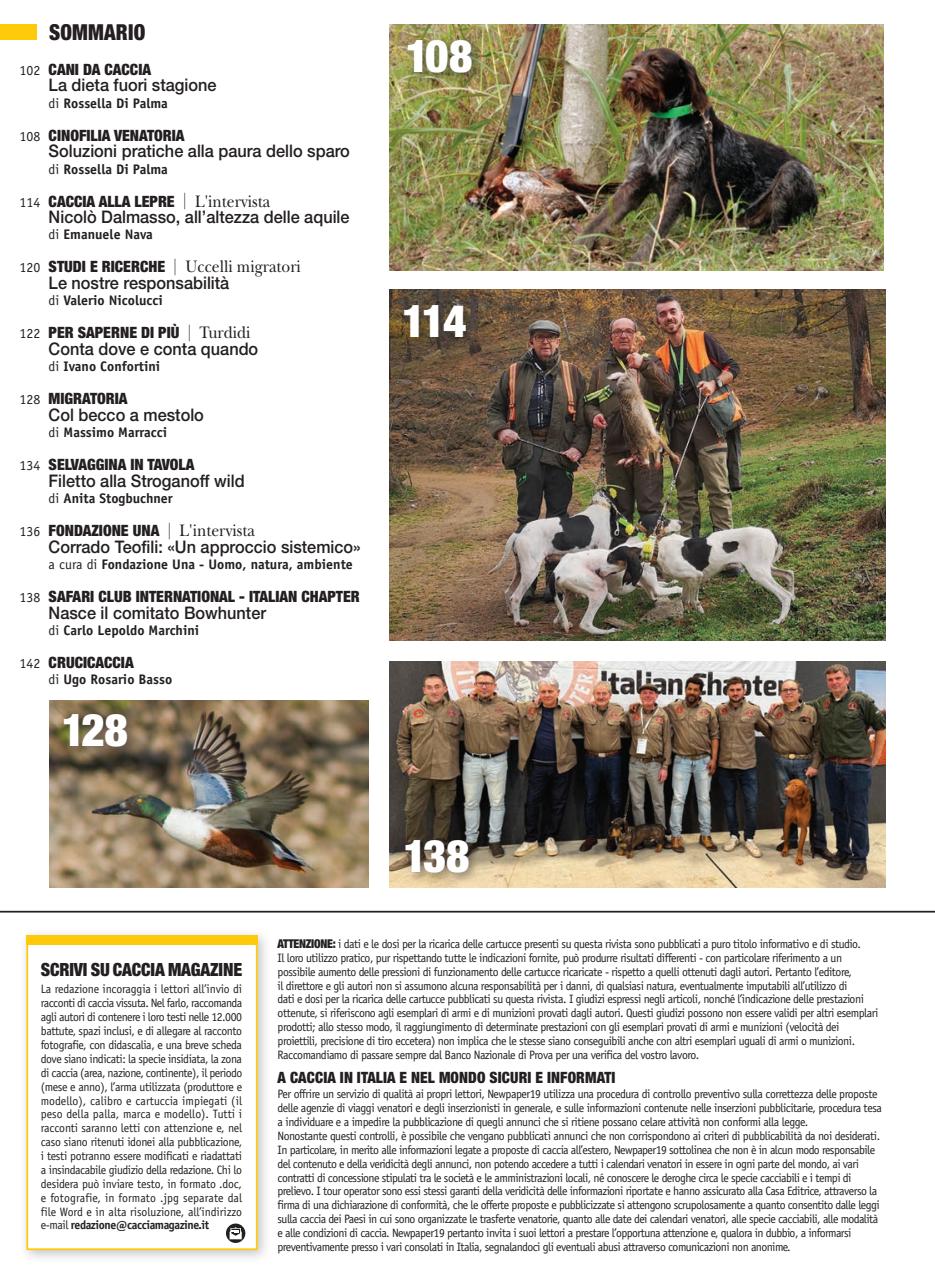 Caccia Magazine Preview Pages