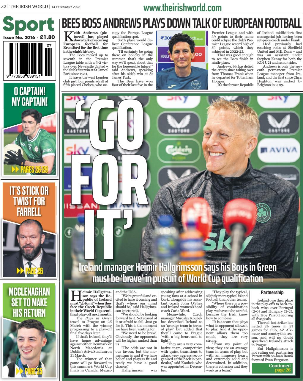 Irish World Preview Pages