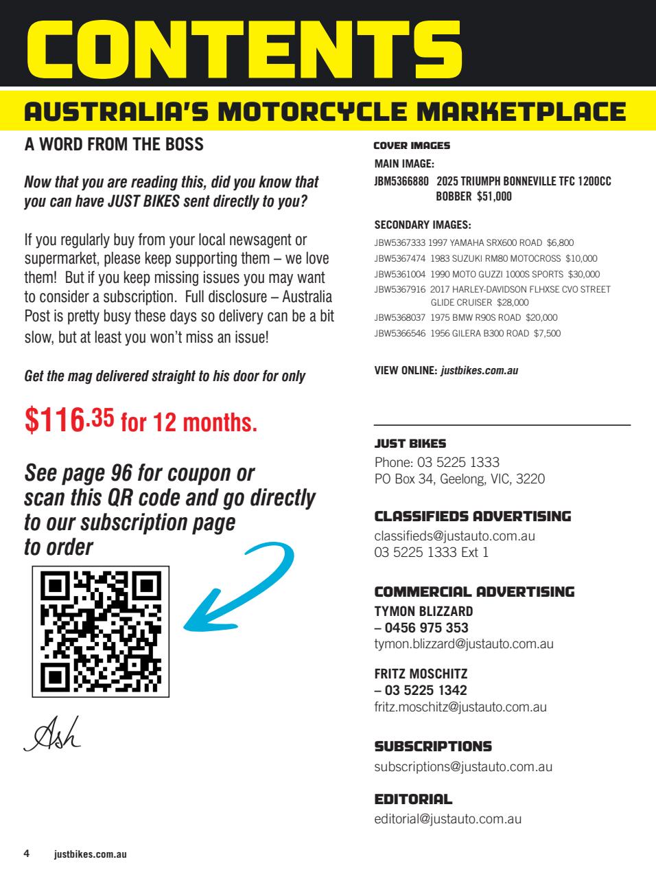 JUST BIKES Preview Pages