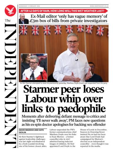 The Independent Daily Edition Newspaper issue 