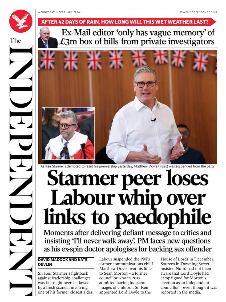 The Independent Daily Edition Newspaper Preview Pages