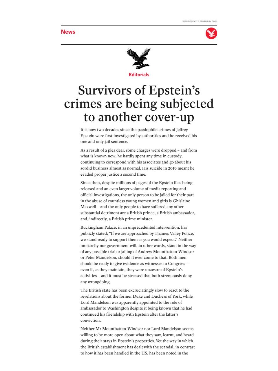 The Independent Daily Edition Newspaper Preview Pages