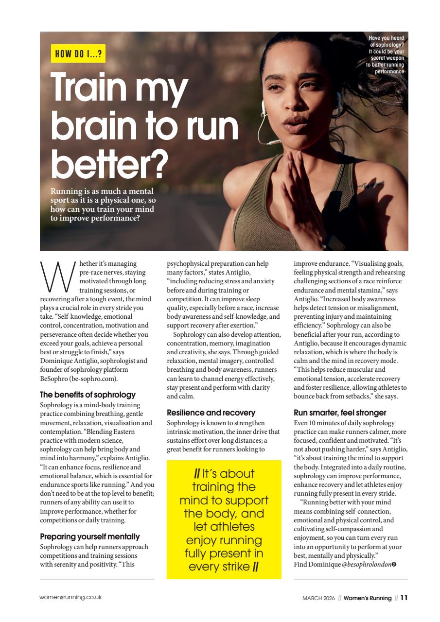 Women’s Running Preview Pages