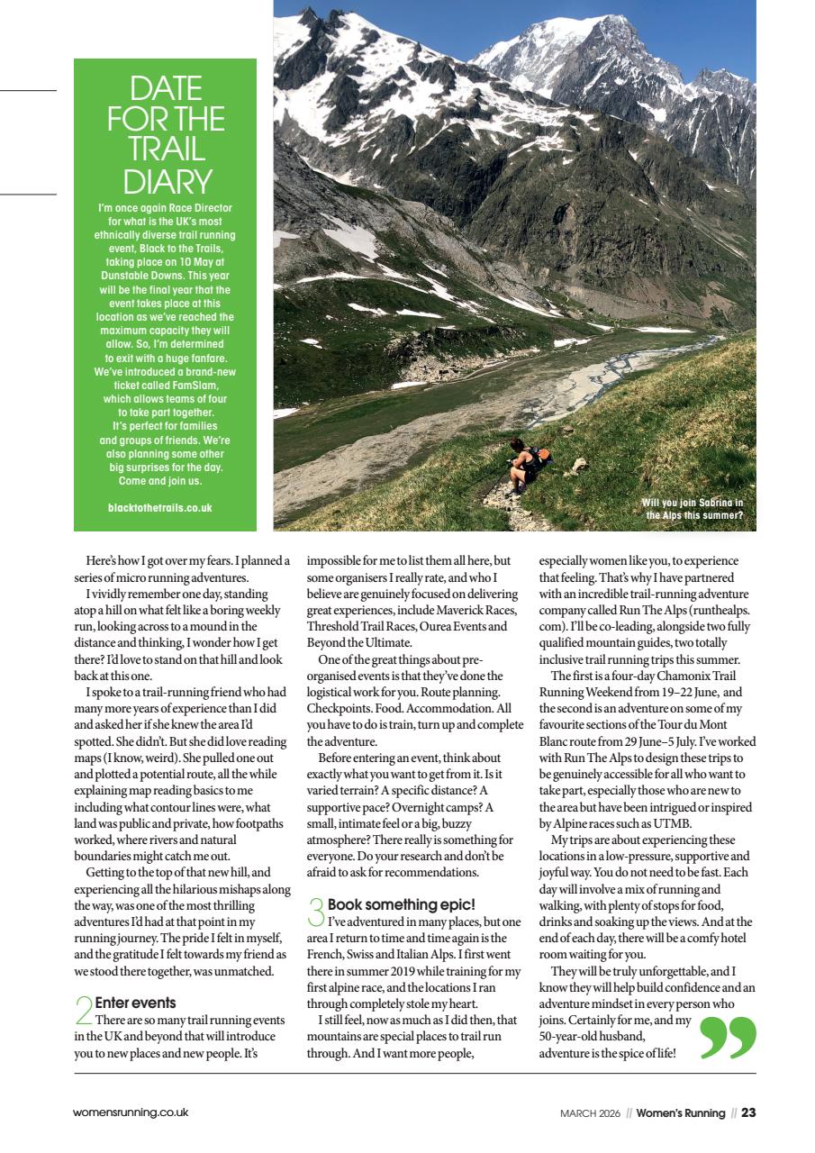 Women’s Running Preview Pages