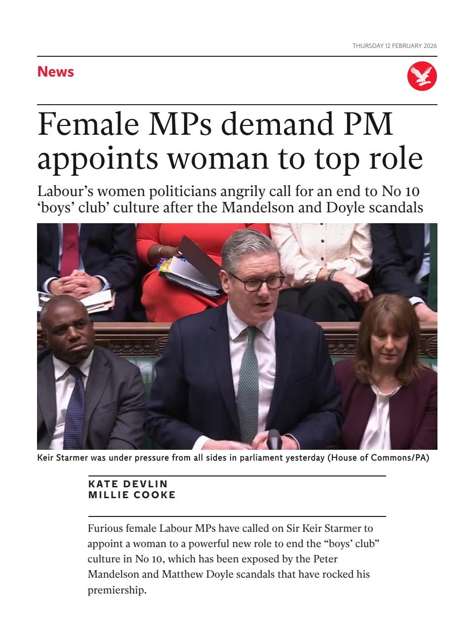 The Independent Daily Edition Newspaper Preview Pages