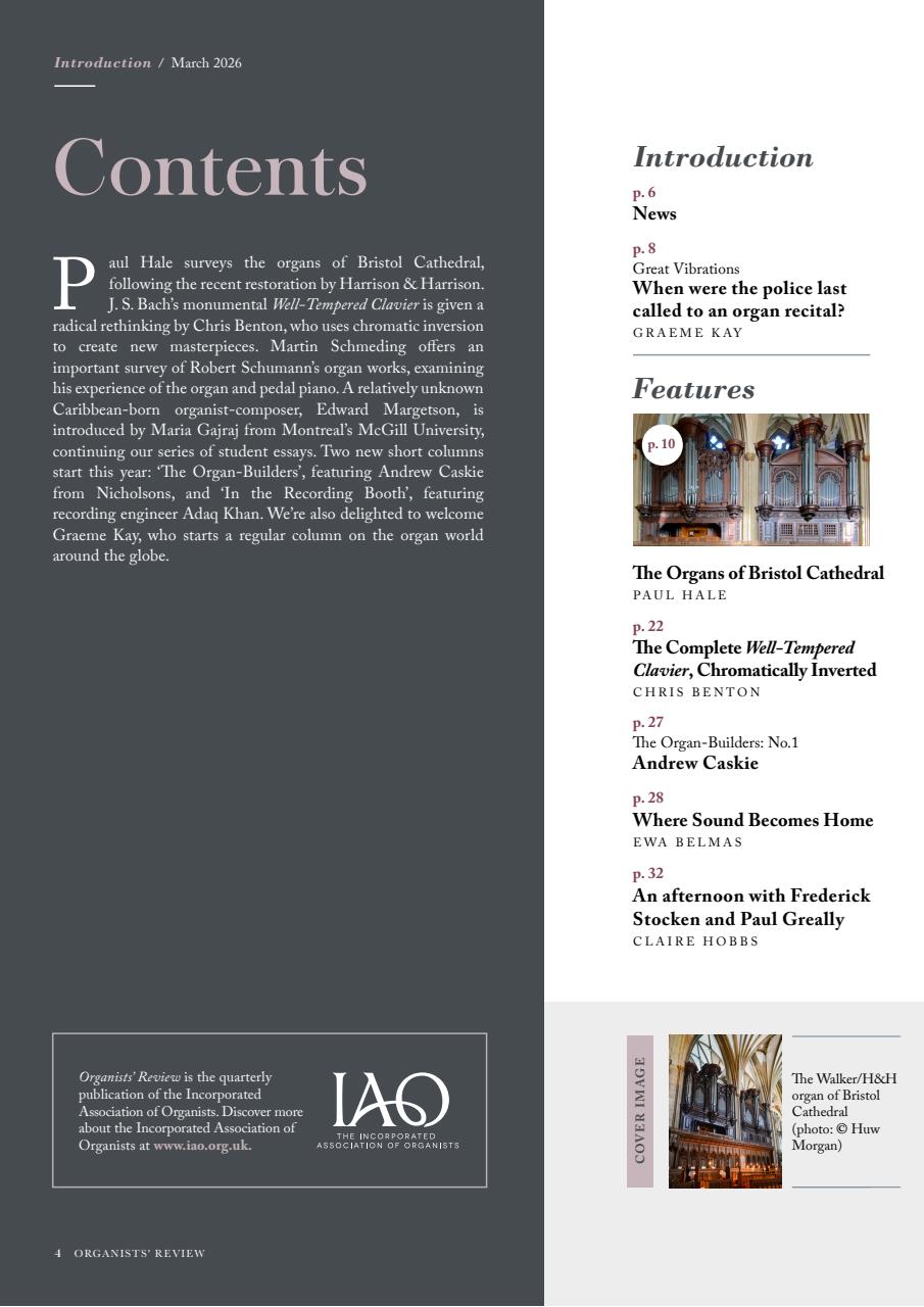 Organists' Review Preview Pages