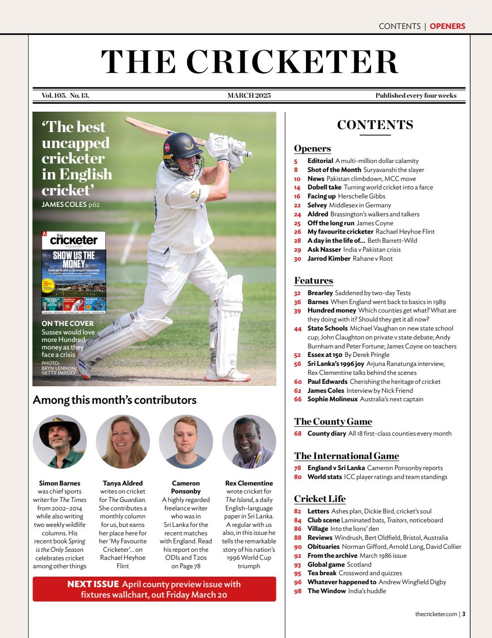 The Cricketer Magazine Preview Pages