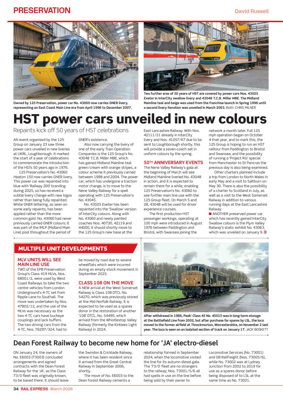 Rail Express Preview Pages
