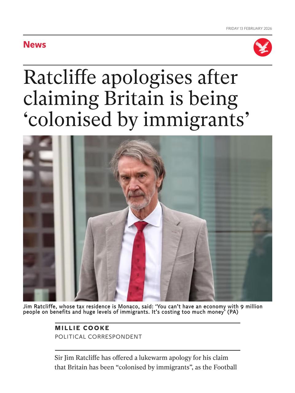 The Independent Daily Edition Newspaper Preview Pages