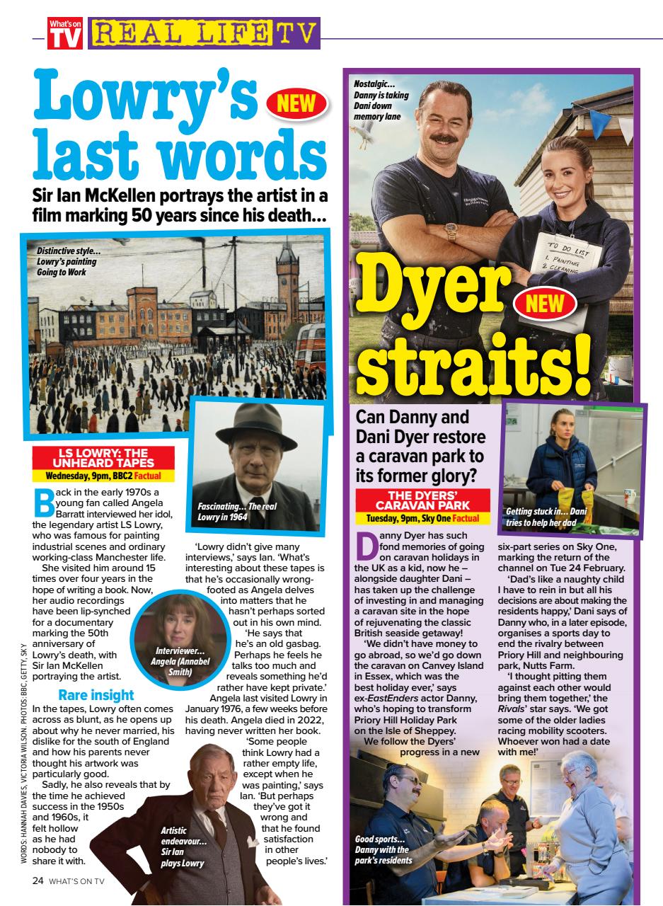 What's on TV Preview Pages