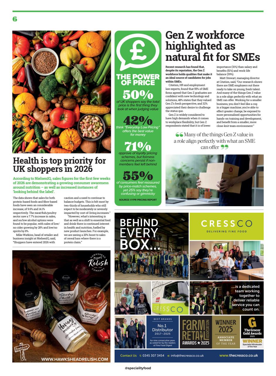 Speciality Food Preview Pages