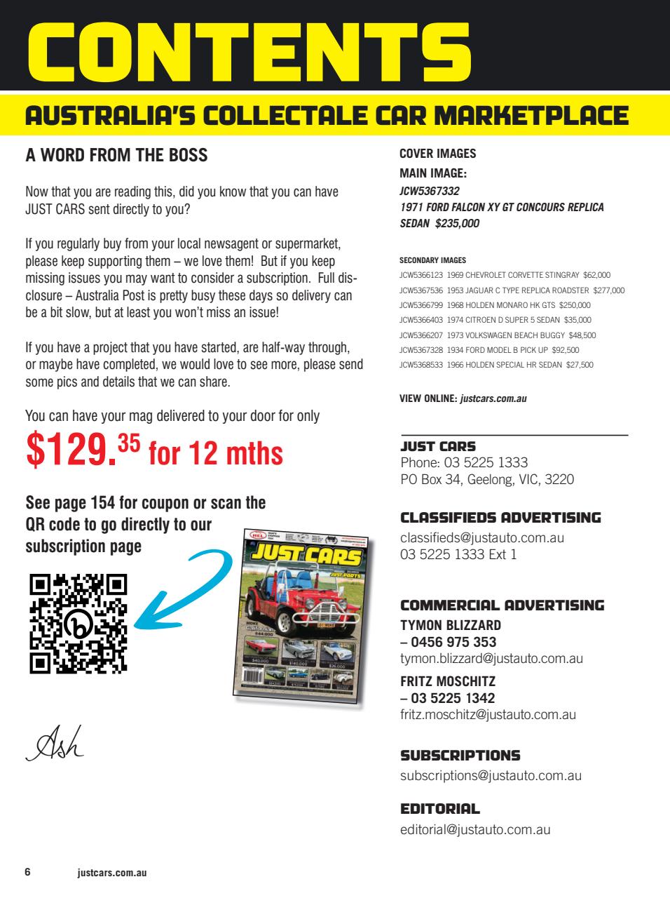 JUST CARS Preview Pages