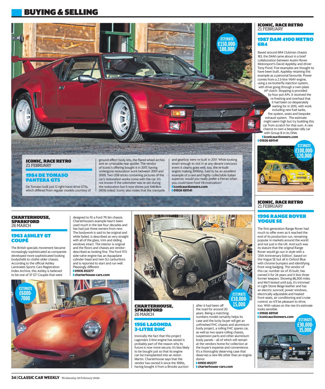 Classic Car Weekly Preview Pages