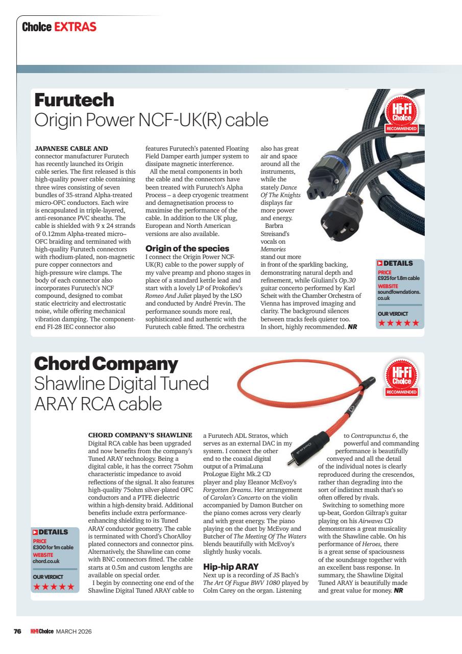 Hi-Fi Choice Preview Pages