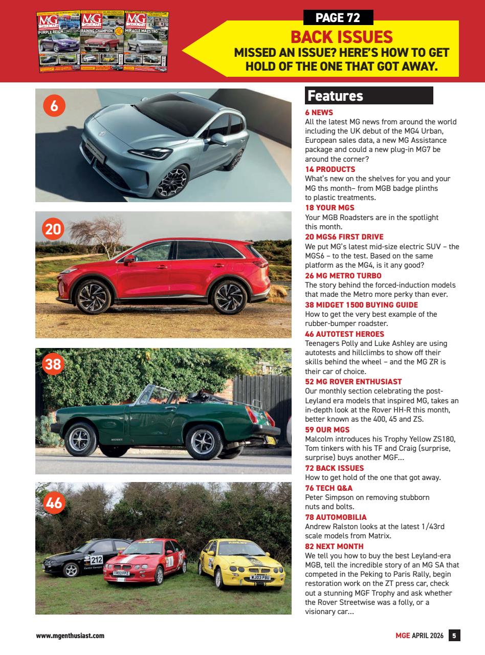 MG Enthusiast Preview Pages