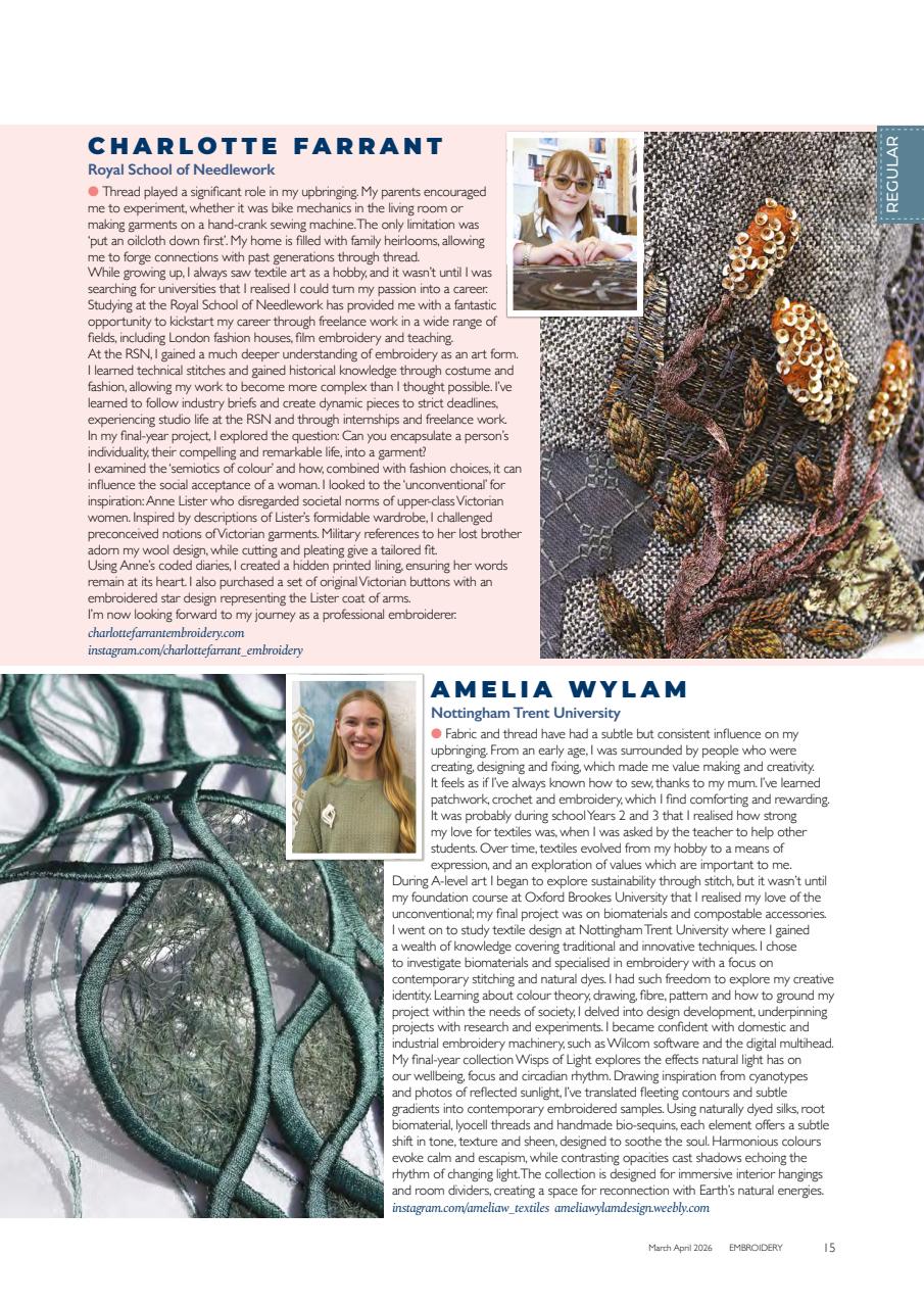 Embroidery Magazine Preview Pages
