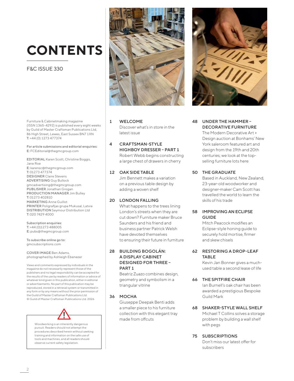 Furniture & Cabinetmaking Preview Pages