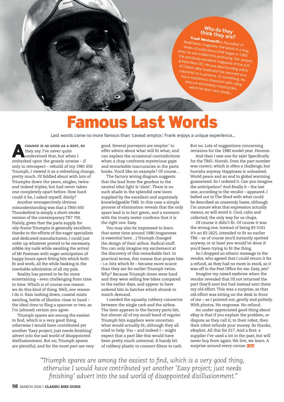 Classic Bike Guide Preview Pages