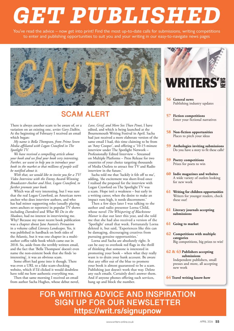 Writing Magazine Preview Pages