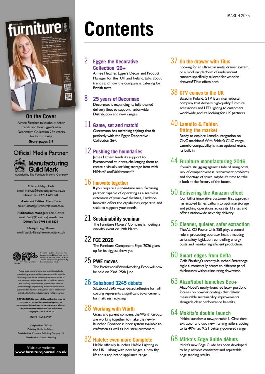 Furniture Journal Magazine Preview Pages