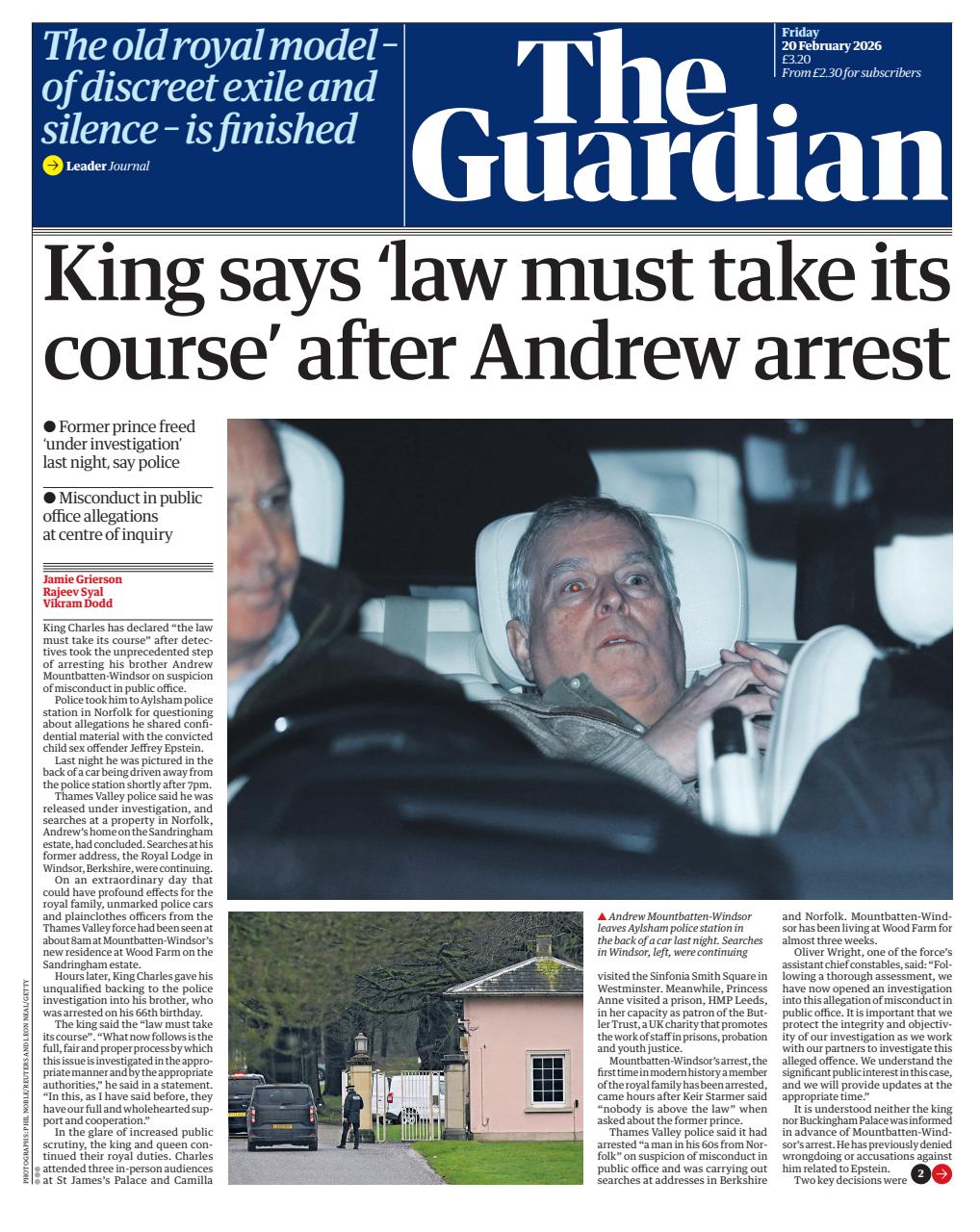 The Guardian Newspaper Preview Pages