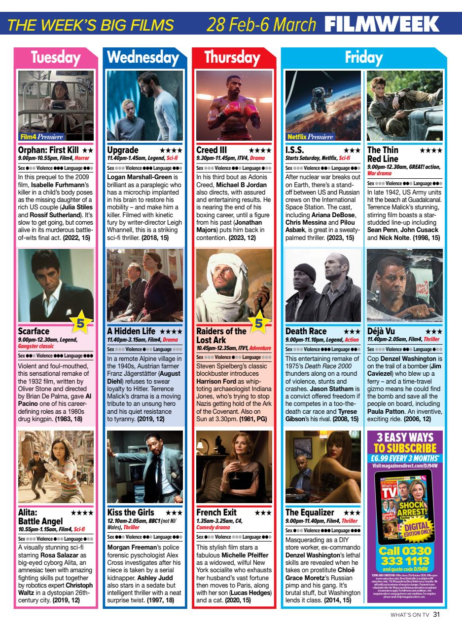 What's on TV Preview Pages