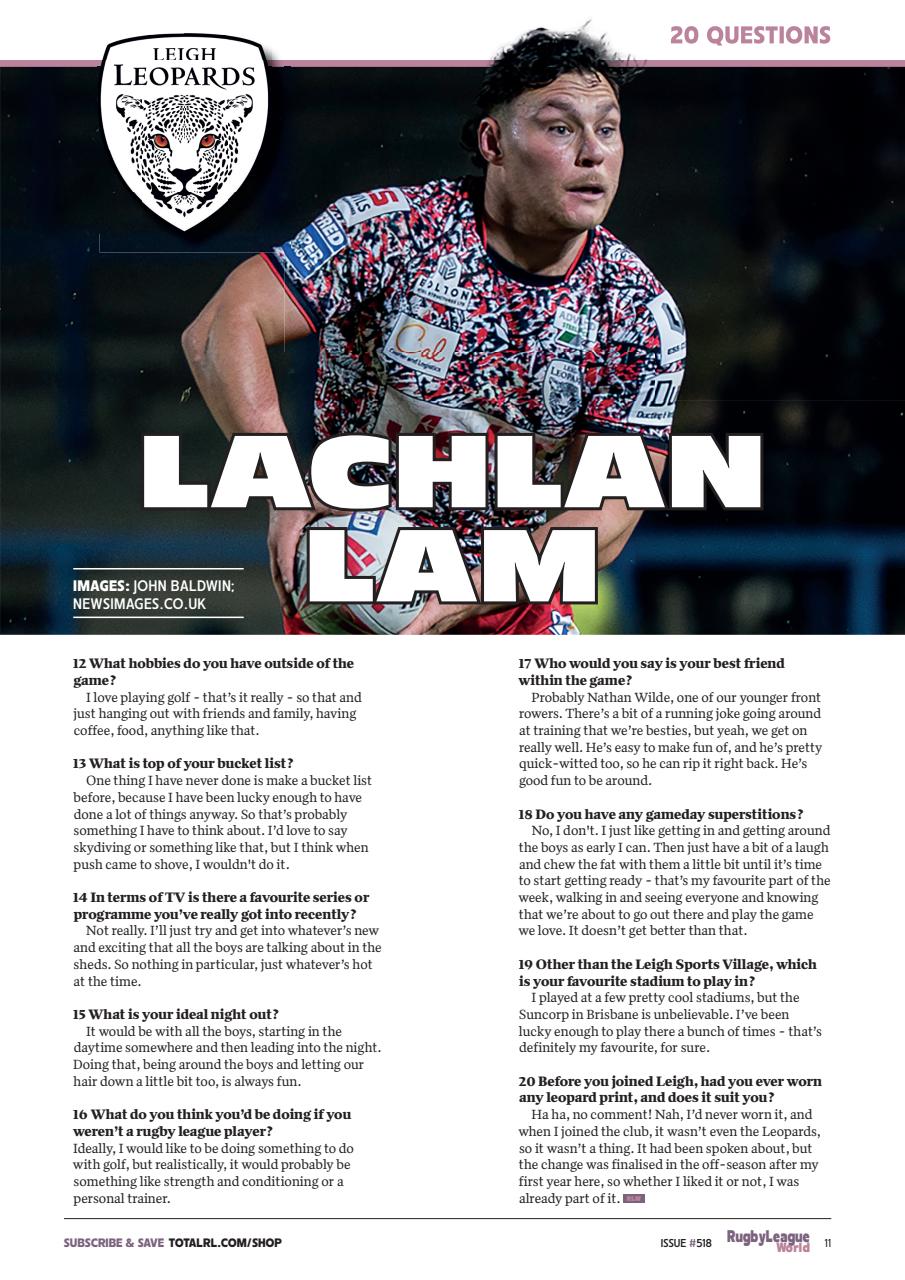 Rugby League World Preview Pages