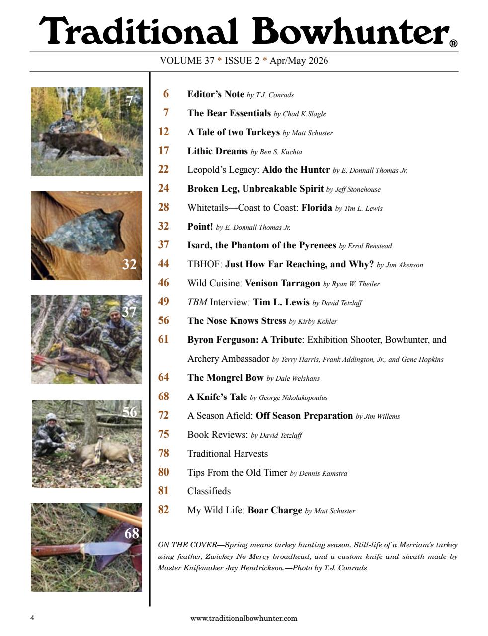Traditional Bowhunter Magazine Preview Pages