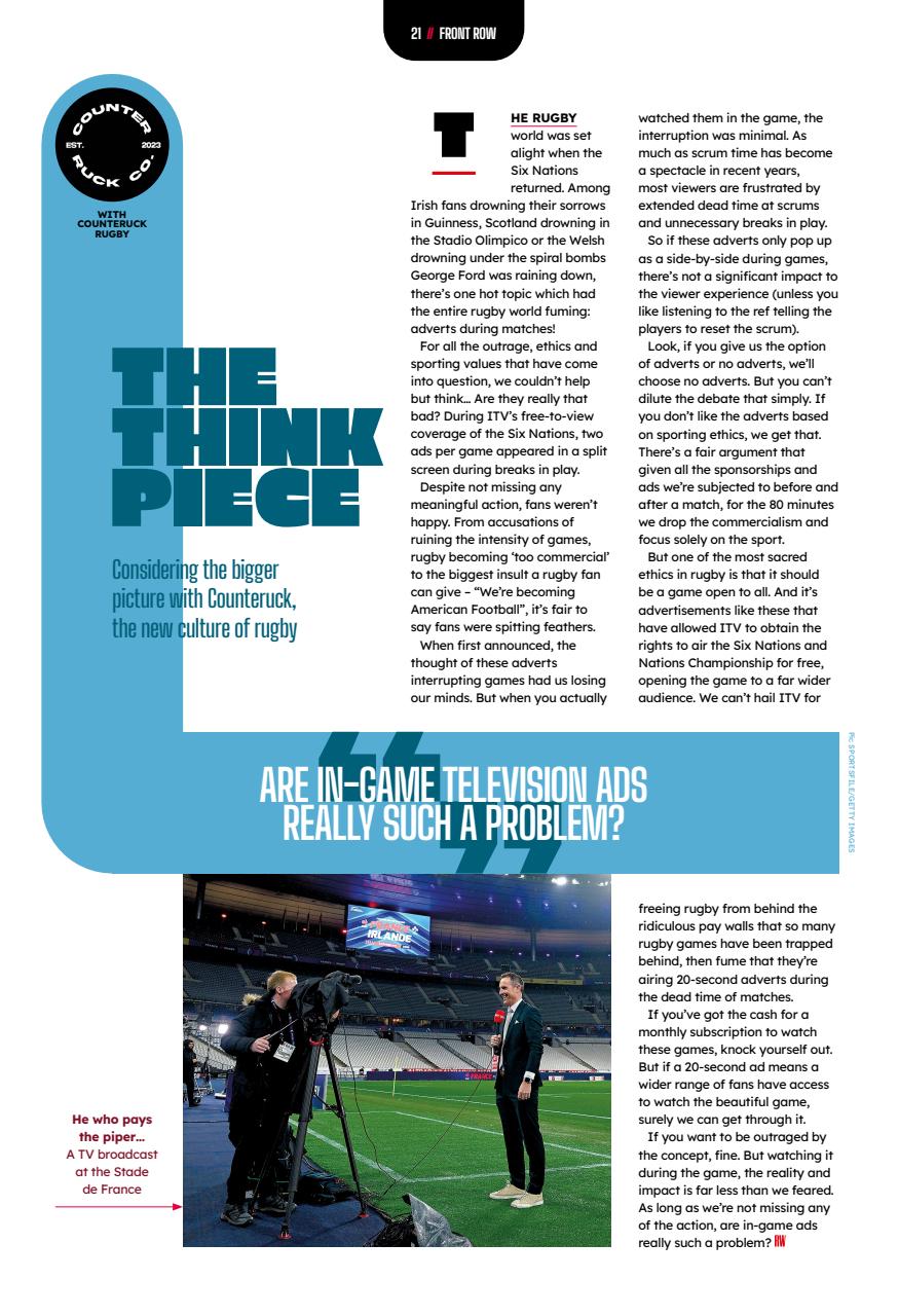 Rugby World Preview Pages