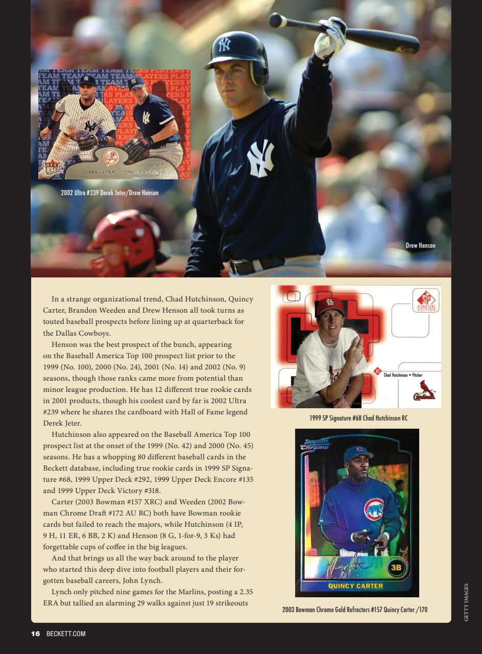 Beckett Baseball Magazine Preview Pages