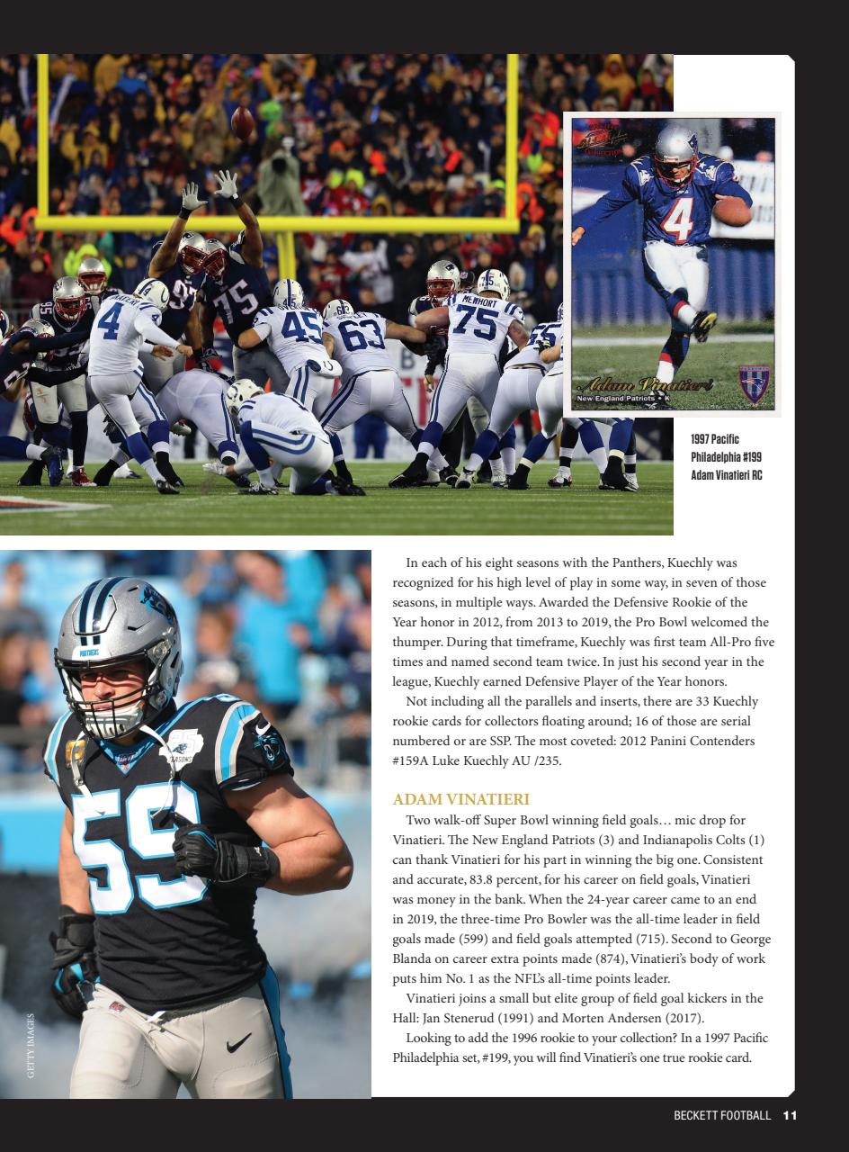 Beckett Football Magazine Preview Pages