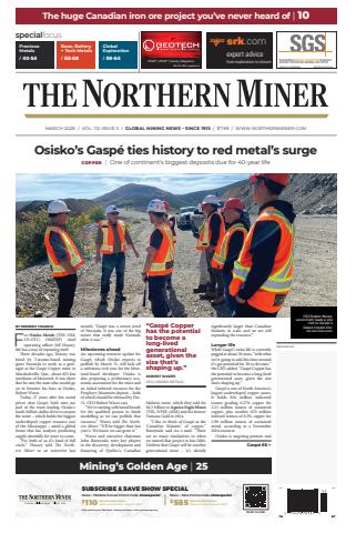 The Northern Miner issue March 2026, Vol 111 Issue 15