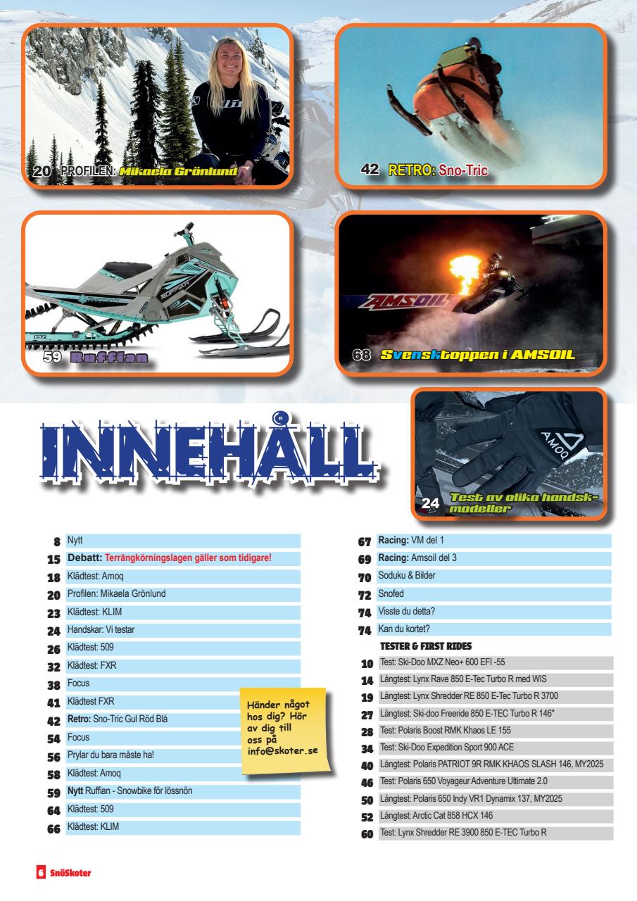 Tidningen Snöskoter Preview Pages