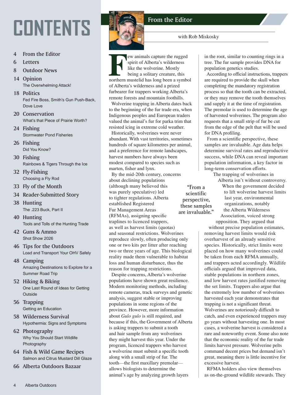 Alberta Outdoors Preview Pages