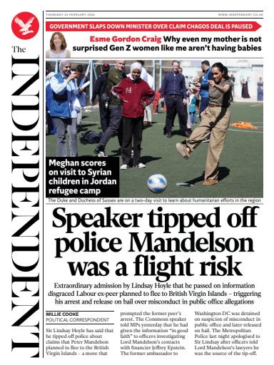 The Independent Daily Edition Newspaper issue 