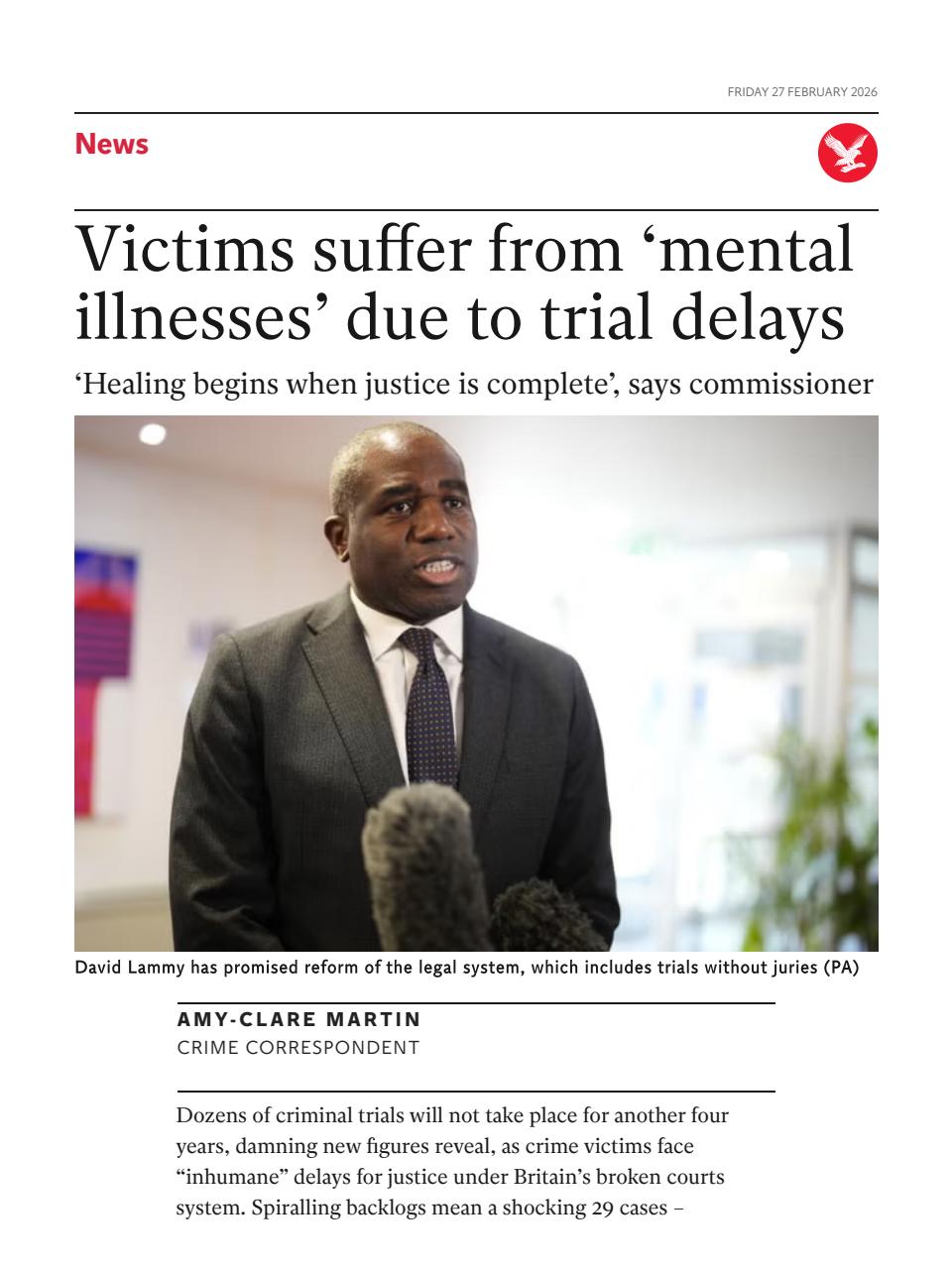 The Independent Daily Edition Newspaper Preview Pages