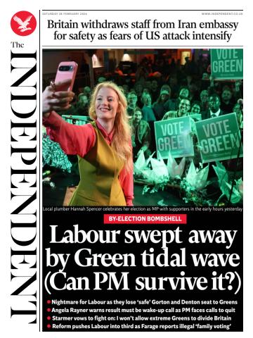 The Independent Daily Edition Newspaper issue Saturday, 28 February 2026