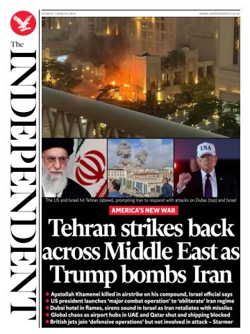 The Independent Daily Edition Newspaper issue Sunday, 01 March 2026