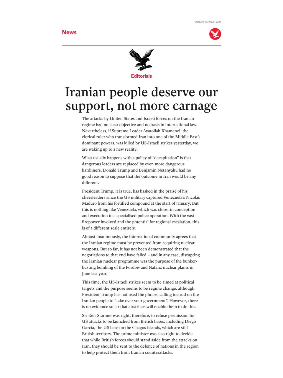 The Independent Daily Edition Newspaper Preview Pages