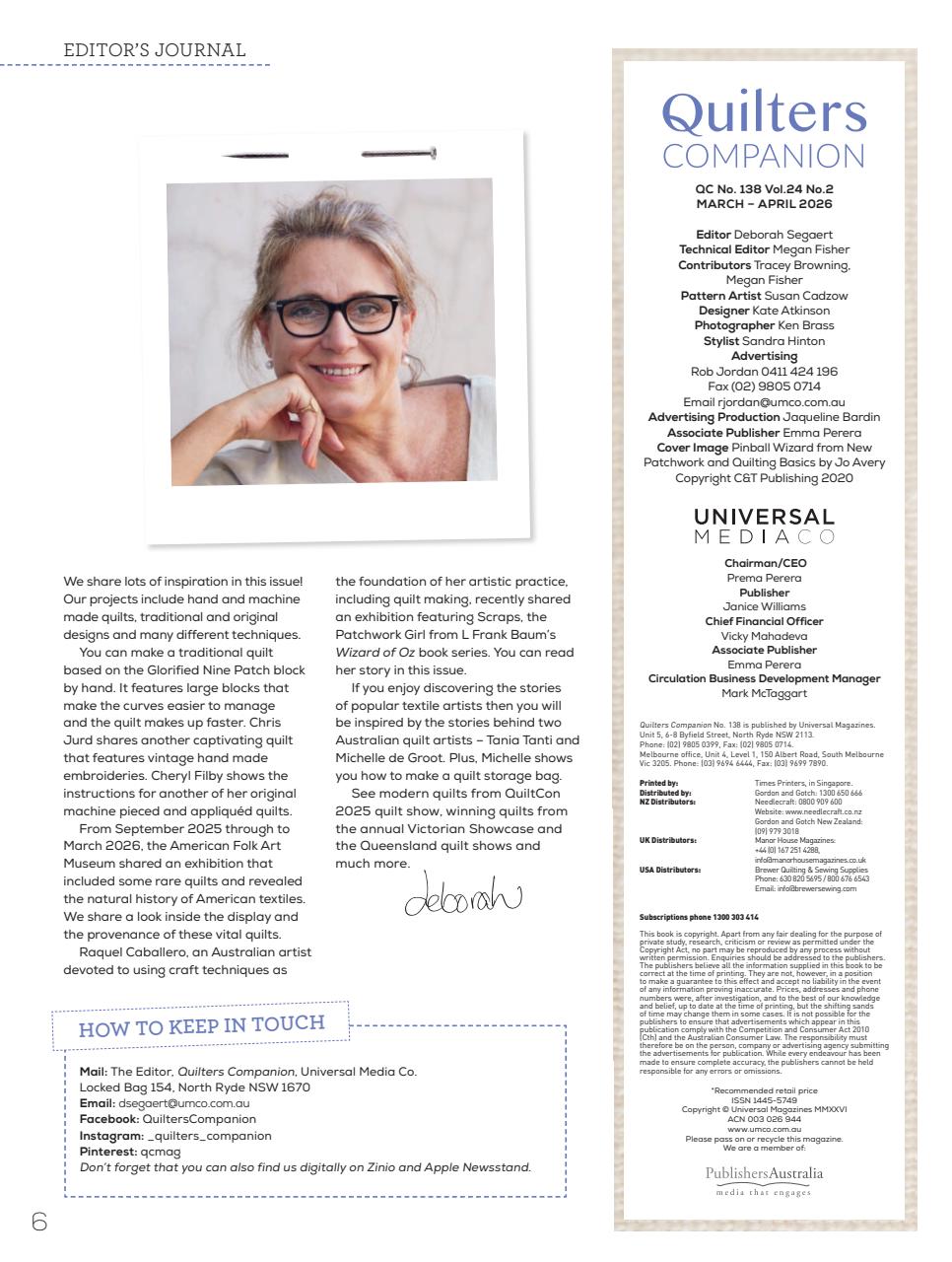 Quilters Companion Preview Pages