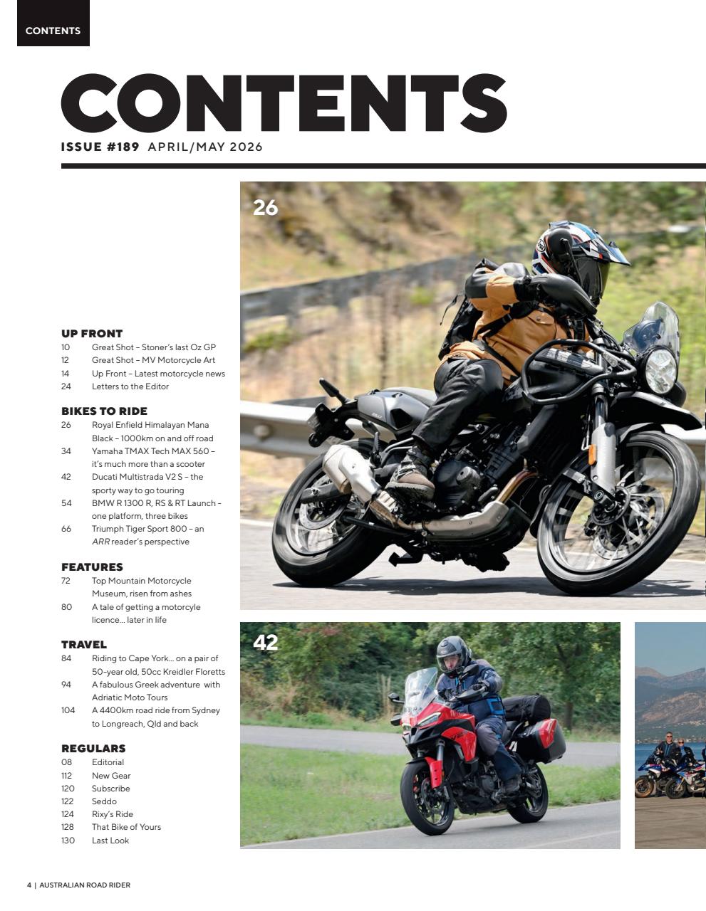 Australian Road Rider Preview Pages