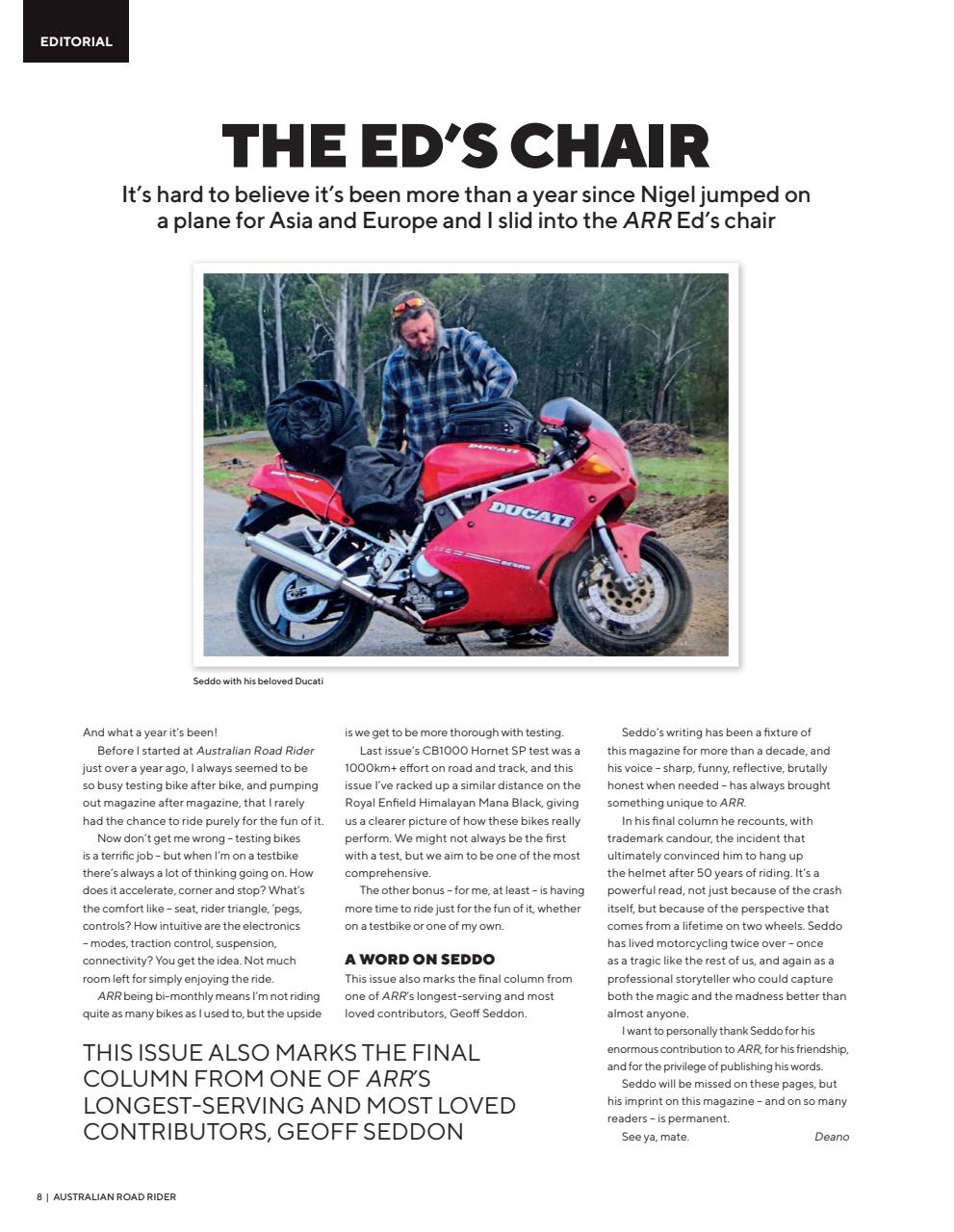 Australian Road Rider Preview Pages